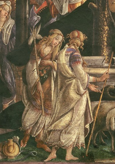 (Detail) The Youth of Moses, Sistine Chapel, 1481 by Sandro Botticelli